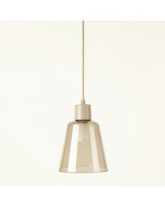 Harbor Crest Pendant Light Suspended From One Plain Cable - Beige (synthetic illustration; no displayed measurements)