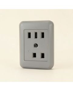 Huntkey Wall Mount Outlet With 3 2.1 Amp Usb Ports And Outlets , Gray ( 4 Pack ) (synthetic illustration; no displayed measurements)