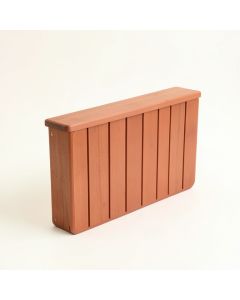 Hazel Brook Narrow Outdoor Storage Bench - Terracotta (synthetic illustration; no displayed measurements)
