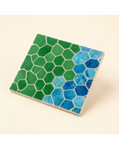 4 '' X 4 '' Porcelain Honeycomb Mosaic Tile (synthetic illustration; no displayed measurements)
