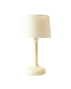 Hill Canyon Table Lamp With A Plain Fabric Shade - Ivory