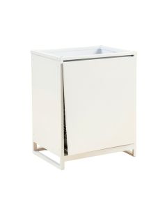 Heath Dale Freestanding Pull-Out Hamper Cabinet - White