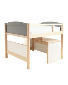 Daylin Solid Wood Platform Loft Bed With Built-In-Desk