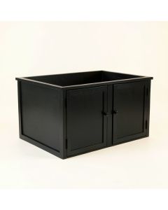 Cove Edge Empty Furniture-Style Litter Enclosure - Black (synthetic illustration; no displayed measurements)