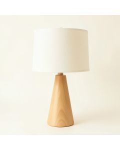 Heath Dale Table Lamp With A Plain Fabric Shade - Ivory (synthetic illustration; no displayed measurements)