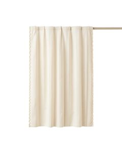 Elm Dell Shower Curtain Hanging Flat From A Plain Rod - Cream
