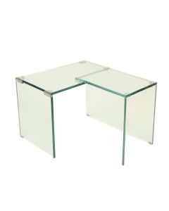 Galiena Glass L-Shape Desk (synthetic illustration; no displayed measurements)