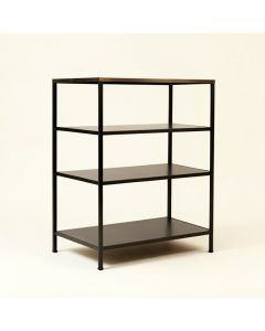 Blackened Iron Baxter Thin Etagere (synthetic illustration; no displayed measurements)
