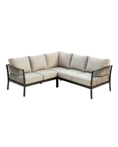 Hampton Patio Sectional With Cushions (synthetic illustration; no displayed measurements)