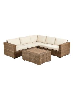 Alexandria 11 Piece Rattan Sectional Seating Group With Cushions