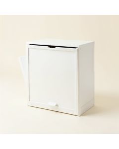 Aspen Bend Freestanding Pull-Out Hamper Cabinet - White (synthetic illustration; no displayed measurements)
