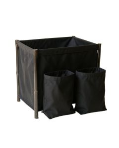 Summit Crest Laundry Sorting Station With Plain Removable Bags - Black