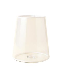 6 '' H Glass Drum Lamp Shade ( Screw On ) In White (synthetic illustration; no displayed measurements)