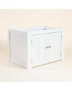 Olive Dale Empty Furniture-Style Litter Enclosure - White (synthetic illustration; no displayed measurements)