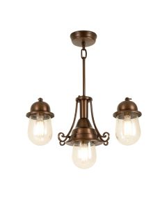 Charleston Bronze 3 -Bulb 16.5 '' H Outdoor Chandelier