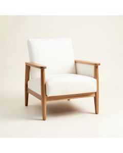 Cliff Edge Upholstered Armchair - White (synthetic illustration; no displayed measurements)