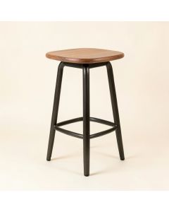 Solid Wood Bar & Counter Stool (synthetic illustration; no displayed measurements)