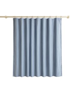 Cedar Crest Shower Curtain Hanging Flat From A Plain Rod - Blue (synthetic illustration; no displayed measurements)