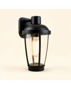 Borde Black 1- Bulb 15.1 '' H Outdoor Wall Lantern (synthetic illustration; no displayed measurements)