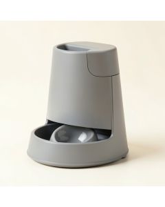 Pet Cat Dog Automatic Feeders Dispenser Automatic Gravity Feeders Bottle Stand Gray (synthetic illustration; no displayed measurements)
