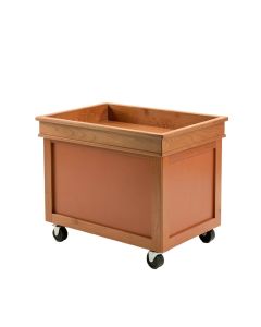 Rowan Bend Empty Rolling Workshop Cart - Terracotta (synthetic illustration; no displayed measurements)