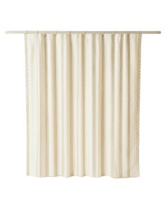 Cove Dale Shower Curtain Hanging Flat From A Plain Rod - Cream (synthetic illustration; no displayed measurements)