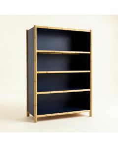 Dune Edge Freestanding Bookcase - Navy (synthetic illustration; no displayed measurements)