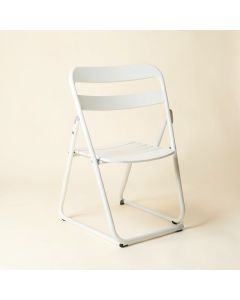 Moss Bridge Folding Outdoor Chair - White (synthetic illustration; no displayed measurements)