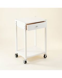 Willow Arc Empty Rolling Workshop Cart - White (synthetic illustration; no displayed measurements)
