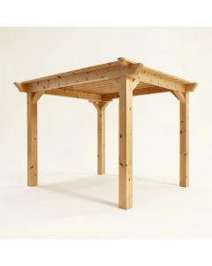 Solid Wood Pergola (synthetic illustration; no displayed measurements)
