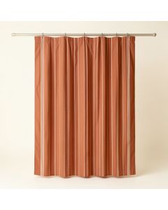 Elm Canyon Shower Curtain Hanging Flat From A Plain Rod - Terracotta (synthetic illustration; no displayed measurements)