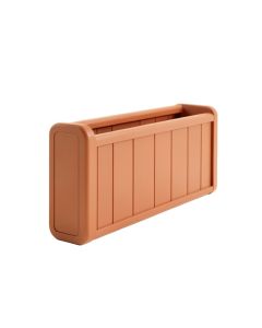 Ash Bend Narrow Outdoor Storage Bench - Terracotta (synthetic illustration; no displayed measurements)