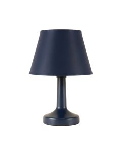 Heath Crossing Table Lamp With A Plain Fabric Shade - Navy
