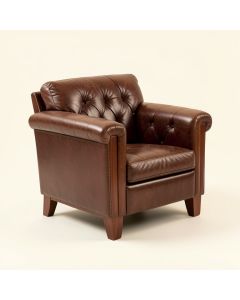 Acevedo 40 '' Wide Tufted Top Grain Leather Armchair (synthetic illustration; no displayed measurements)