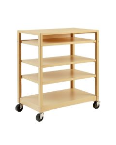 Summit Crest Empty Rolling Workshop Cart - Beige (synthetic illustration; no displayed measurements)