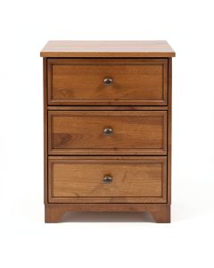 Deante 3 - Drawer Solid Wood Nightstand (synthetic illustration; no displayed measurements)