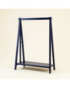 Clay Arc Empty Garment Rack (synthetic illustration; no displayed measurements)