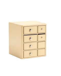 Linden Bend Small-Parts Storage Drawer Cabinet - Beige