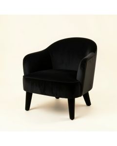 Olive Dale Upholstered Armchair - Black (synthetic illustration; no displayed measurements)