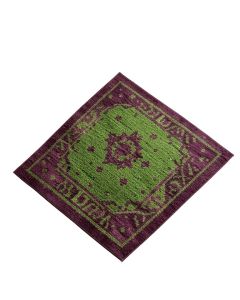 Aubusson Hand-Woven Wool Green/Plum Area Rug (synthetic illustration; no displayed measurements)