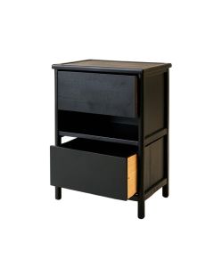 Laurel Branch Freestanding Pull-Out Hamper Cabinet - Black (synthetic illustration; no displayed measurements)