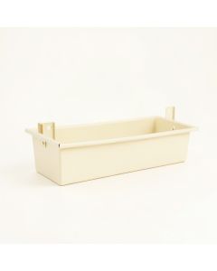 Clay Dell Empty Railing Planter With Integral Brackets - Cream (synthetic illustration; no displayed measurements)
