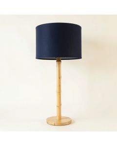 Cedar Dell Floor Lamp With A Plain Fabric Shade - Navy (synthetic illustration; no displayed measurements)