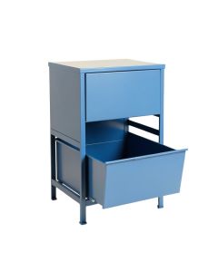 Shore Dale Freestanding Pull-Out Hamper Cabinet - Blue