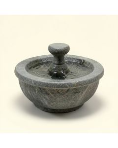 Ansorge Natural Stone Terrace Floor Fountain With Light (synthetic illustration; no displayed measurements)