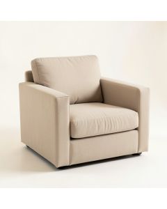 Glen Falls Upholstered Armchair - Beige (synthetic illustration; no displayed measurements)