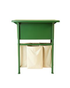 Vale Brook Laundry Sorting Station With Plain Removable Bags - Green (synthetic illustration; no displayed measurements)