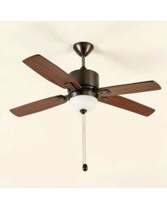 52 '' Hiro 5 - Blade Standard Ceiling Fan With Pull Chain And Light Kit Included (synthetic illustration; no displayed measurements)