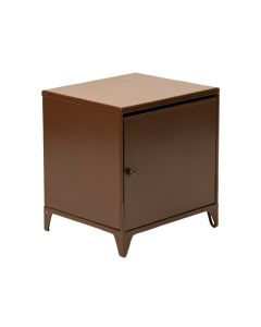 Swearengin 1 - Drawer Metal Nightstand In Brown