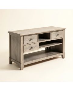 Console Table For Entryway With Drawers And Shelf Living Room Furniture ( Antique Grey ) (synthetic illustration; no displayed measurements)